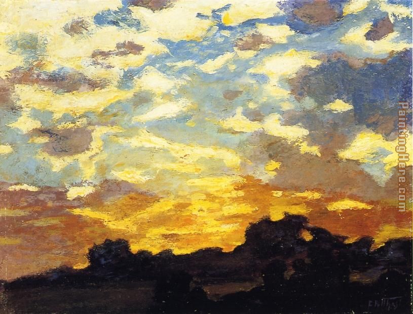 Golden Sunset painting - Edward Henry Potthast Golden Sunset art painting